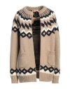 N°21 Fair Isle Wool Cardigan With Geometric Pattern In Beige