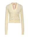 N°21 Woman Cardigan Yellow Size 6 Cotton