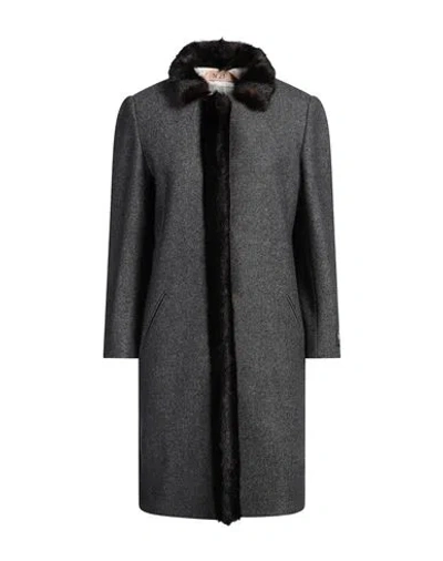 N°21 Woman Coat Grey Size 8 Modal, Polyester, Wool, Polyamide, Elastane