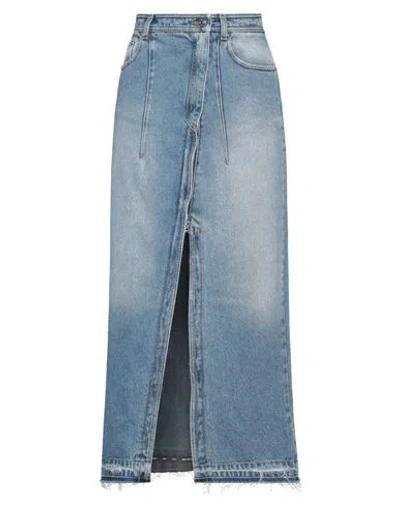 N°21 Woman Denim Skirt Blue Size 4 Cotton