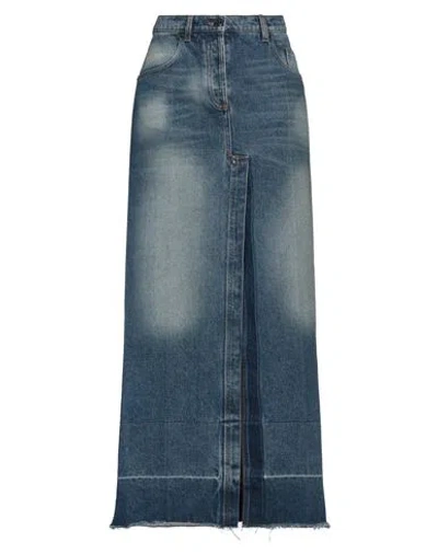 N°21 Woman Denim Skirt Blue Size 8 Cotton