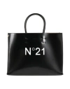 N°21 Shopper Bag With Logo In Black