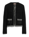 N°21 Woman Jacket Black Size 8 Acrylic, Wool, Polyester, Cotton, Brass In Black