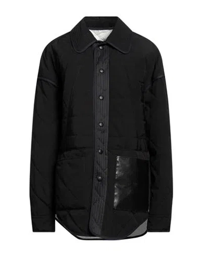 N°21 Woman Jacket Black Size L Polyester, Cotton, Polyurethane Coated