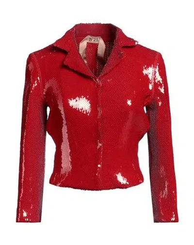N°21 Woman Jacket Red Size 8 Polyester, Elastane