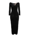 N°21 WOMAN MAXI DRESS BLACK SIZE 4 VISCOSE, POLYESTER, ELASTANE