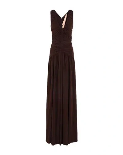 N°21 Woman Maxi Dress Brown Size 4 Viscose, Polyester, Elastane