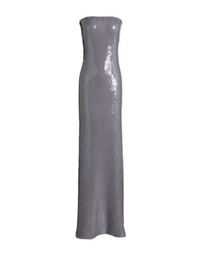 N°21 Woman Maxi Dress Grey Size 6 Polyester, Elastane
