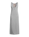 N°21 Woman Maxi Dress Light Grey Size 8 Cotton In Grey