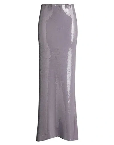 N°21 Woman Maxi Skirt Grey Size 6 Polyester, Elastane