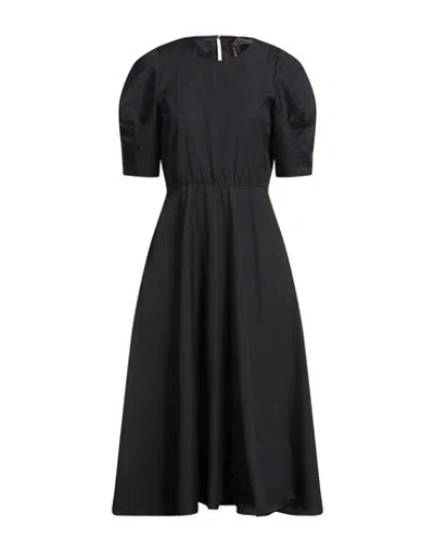 N°21 Woman Midi Dress Black Size 4 Cotton