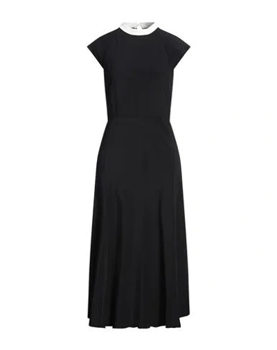 N°21 Woman Midi Dress Black Size 6 Acetate, Silk