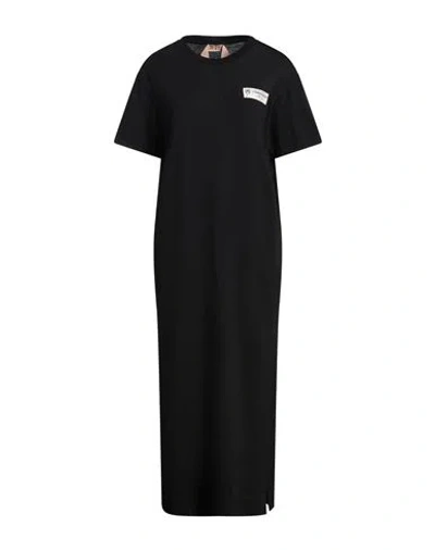 N°21 Woman Midi Dress Black Size 8 Cotton