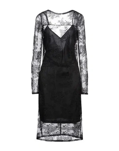 N°21 Woman Midi Dress Black Size 8 Polyamide, Cotton, Elastane