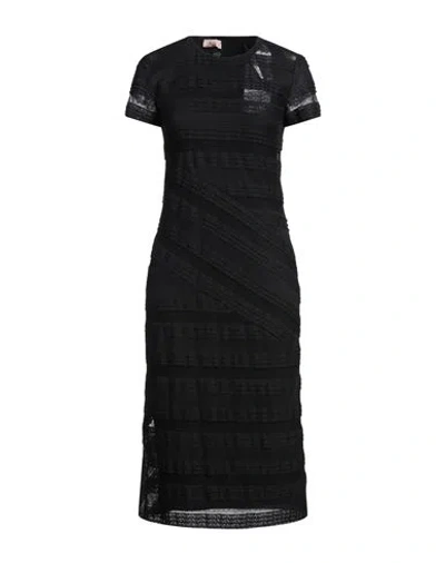 N°21 Woman Midi Dress Black Size 8 Polyamide, Elastane, Viscose