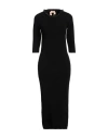 N°21 Woman Midi Dress Black Size 8 Virgin Wool, Polyamide, Glass, Cotton, Silicone In Black