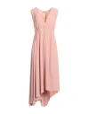 N°21 Woman Midi Dress Blush Size 6 Acetate, Silk In Pink
