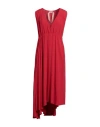 N°21 Woman Midi Dress Brick Size 6 Acetate, Silk