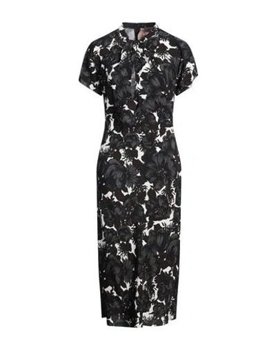 N°21 Woman Midi Dress Charcoal Size 8 Viscose In Grey