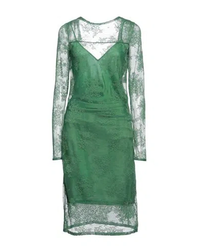 N°21 Woman Midi Dress Green Size 8 Polyamide, Cotton, Elastane