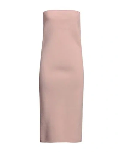 N°21 Woman Midi Dress Pastel Pink Size 4 Wool, Polyamide, Elastane