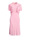 N°21 Woman Midi Dress Pink Size 4 Acetate, Silk In Pink