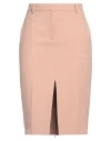 N°21 Woman Midi Skirt Blush Size 10 Acetate, Viscose In Pink