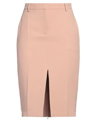 N°21 Woman Midi Skirt Blush Size 10 Acetate, Viscose In Pink