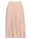 N°21 Woman Midi Skirt Blush Size 8 Acetate, Silk In Pink