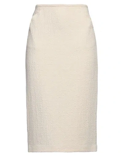 N°21 Woman Midi Skirt Cream Size 4 Cotton, Polyamide In White