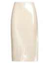 N°21 Woman Midi Skirt Ivory Size L Polyester, Elastane In White