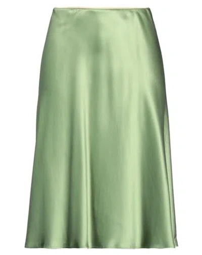 N°21 Woman Midi Skirt Light Green Size 4 Viscose