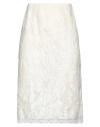 N°21 Woman Midi Skirt White Size 10 Cotton, Polyamide, Elastane In White