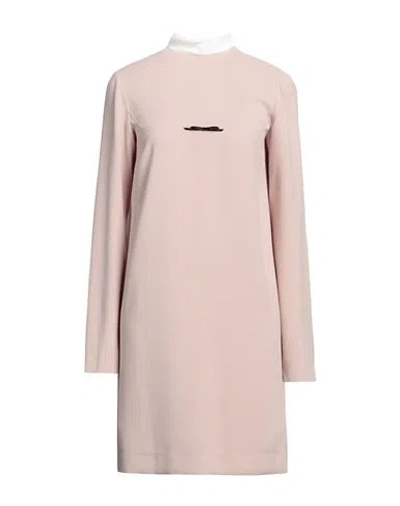 N°21 Woman Mini Dress Beige Size 8 Polyester, Acetate, Silk