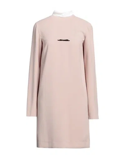 N°21 Woman Mini Dress Beige Size 6 Polyester, Acetate, Silk