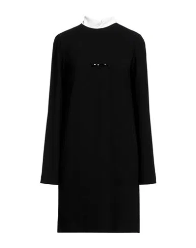N°21 Woman Mini Dress Black Size 8 Polyester, Acetate, Silk
