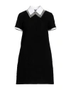 N°21 WOMAN MINI DRESS BLACK SIZE 8 ACRYLIC, WOOL, POLYESTER, COTTON, BRASS