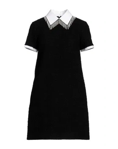 N°21 Woman Mini Dress Black Size 6 Acrylic, Wool, Polyester, Cotton, Brass