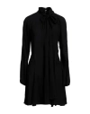 N°21 Woman Mini Dress Black Size 8 Viscose In Black