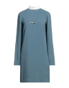 N°21 Woman Mini Dress Deep Teal Size 6 Polyester, Acetate, Silk In Green