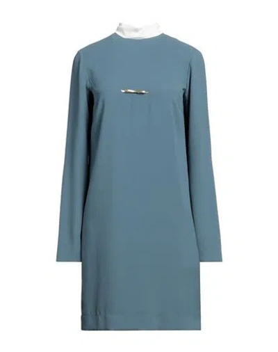 N°21 Woman Mini Dress Deep Teal Size 6 Polyester, Acetate, Silk In Green