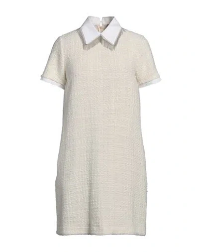 N°21 Woman Mini Dress White Size 6 Acrylic, Wool, Polyester, Cotton, Brass In Neutral