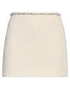 N°21 Woman Mini Skirt Beige Size 8 Cotton, Polyamide In Beige