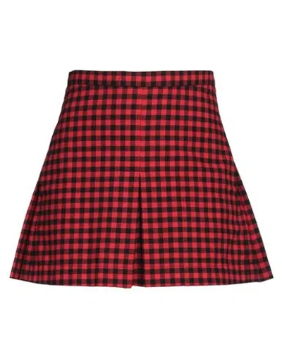 N°21 Woman Mini Skirt Red Size 0 Cotton