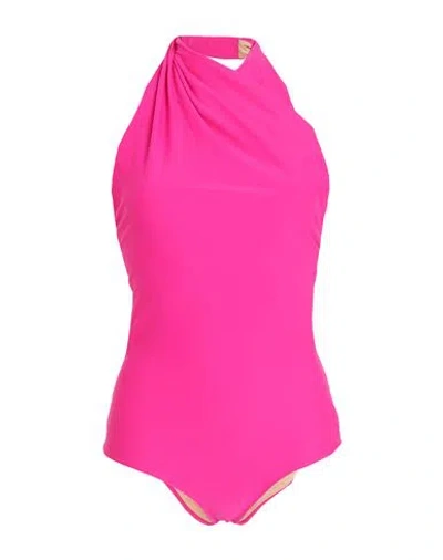 N°21 Woman One-piece Swimsuit Fuchsia Size L Polyamide, Elastane In Pink