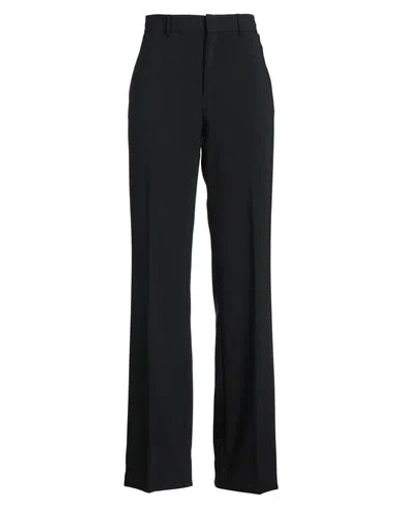 N°21 Belt Ring Button Casual Pants In Black