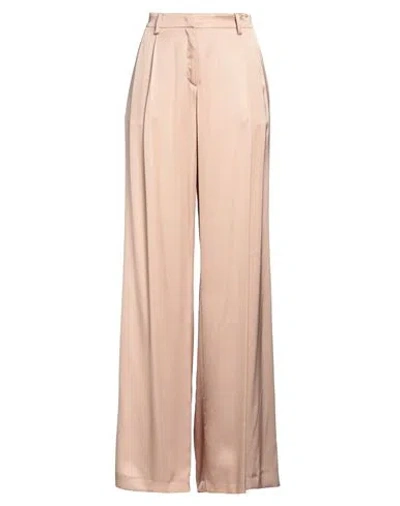 N°21 Woman Pants Blush Size 6 Linen, Polyamide In Pink