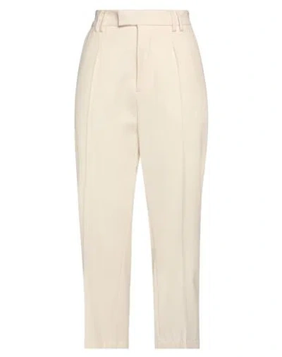 N°21 Woman Pants Cream Size 8 Polyester, Wool, Elastane In White