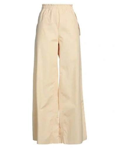 N°21 Woman Pants Sand Size 6 Cotton In Neutral