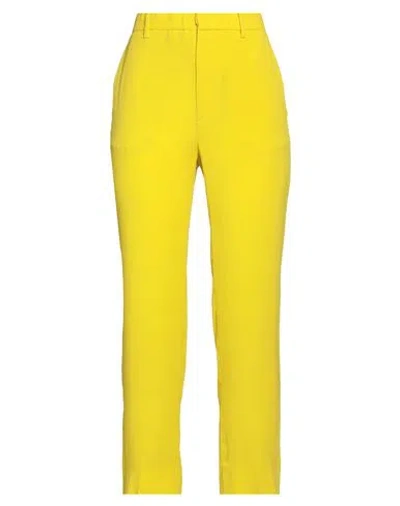 N°21 Woman Pants Yellow Size 6 Acetate, Silk